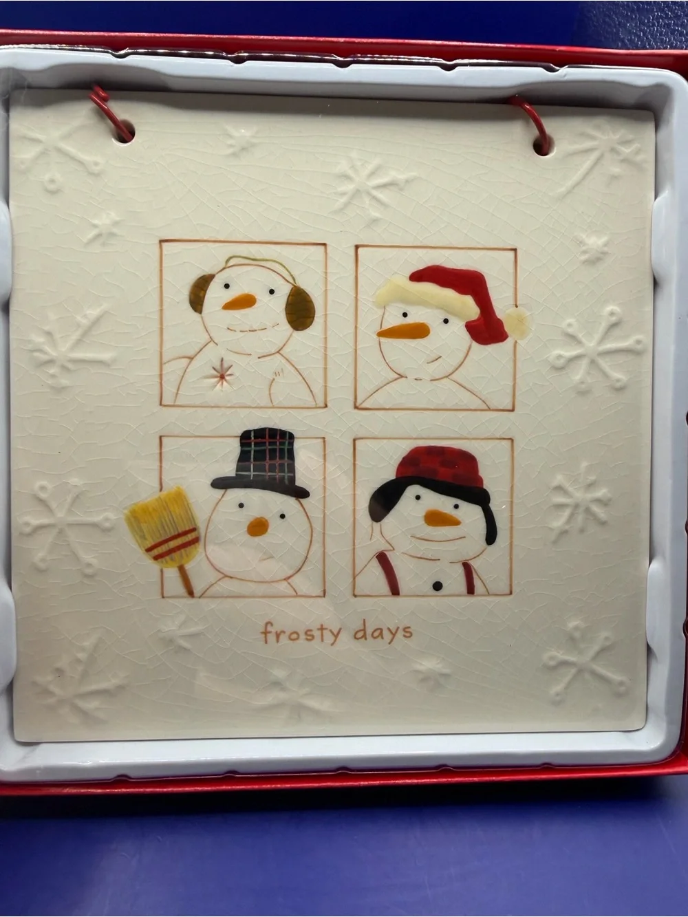Hallmark Frosty Days Snowman Wall Plaque